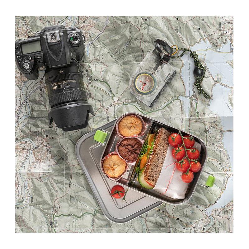 APS lunchbox Lunchbuddy M, roestvrij staal, 0,8 liter