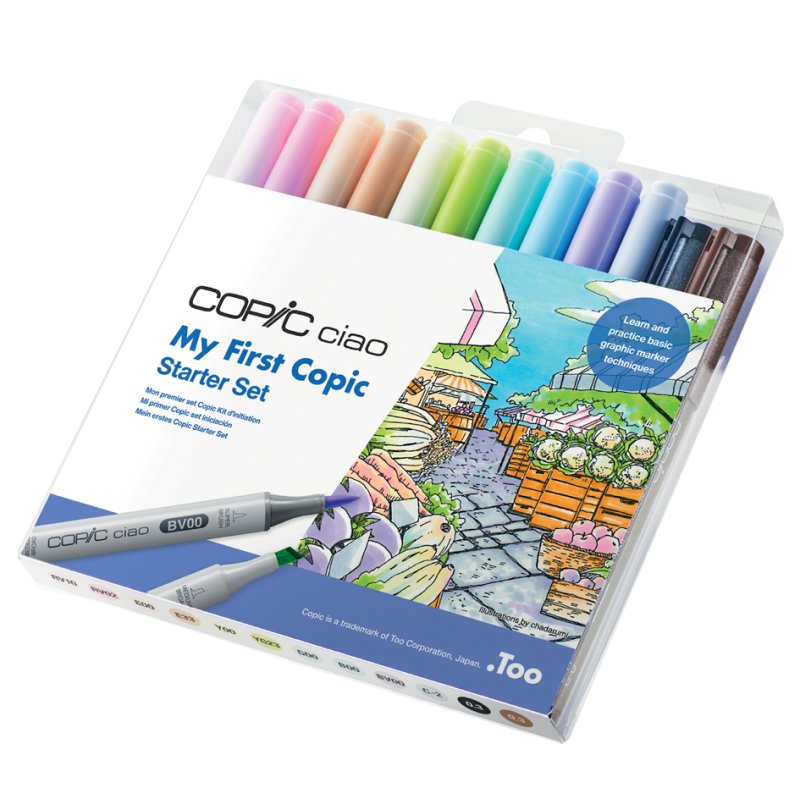 COPIC markers ciao My First COPIC starter set, 10 markers, 2 multiliners