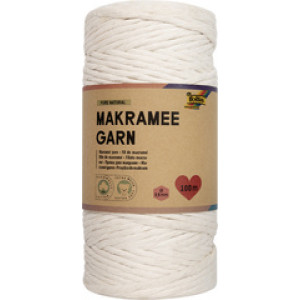folia macrame-garen COZY TAUPE, 100% katoen, 3,5 mm, 100 meter