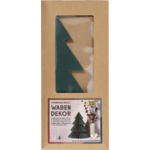 folia honingraatdecoratie Classic Xmas Tree, groen met goudglitter, 32 cm