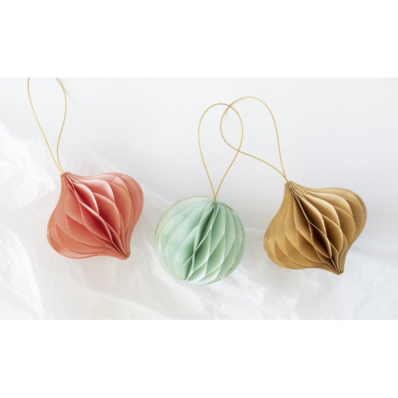 folia wafelbolletjes SWEET, set van 3 stuks, turquoise/roze/beige, gouden glitter