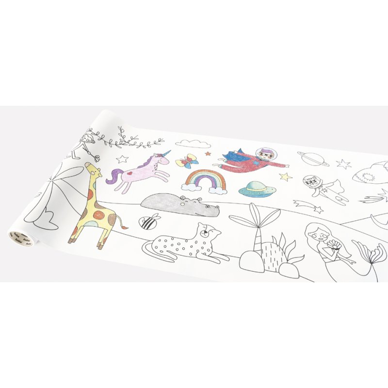 folia tekenrol met avontuurmotieven ADVENTURE, 300 mm × 4 m, zelfklevend