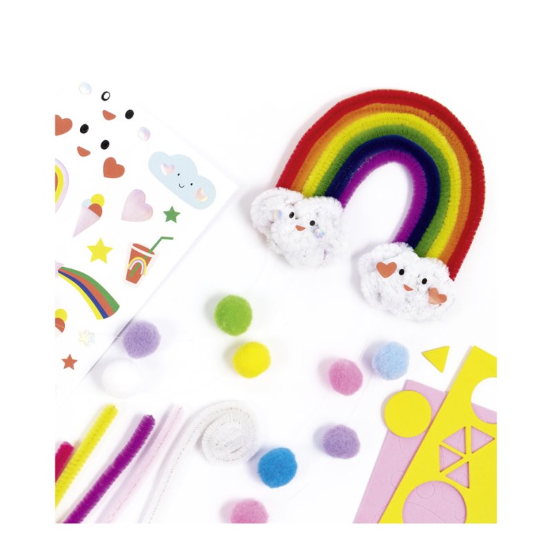 folia knutselset chenilledraad regenboog, 212-delig