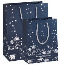 sigel kerstcadeautas Zilveren Sneeuwvlokken, groot model, 260×125×330 mm