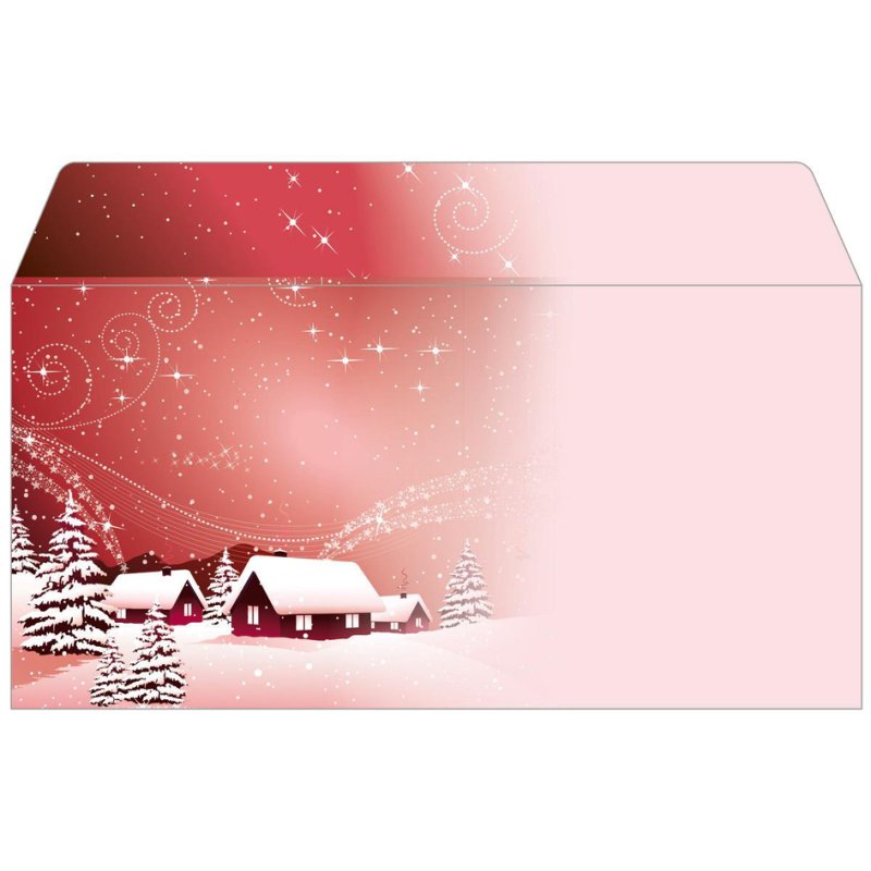Sigel enveloppes motif Noël sapin pétrol, DIN long, 90 g/m², 50 pièces