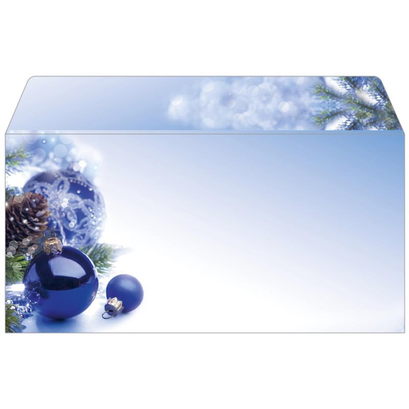 Sigel enveloppes motif Noël sapin pétrol, DIN long, 90 g/m², 50 pièces