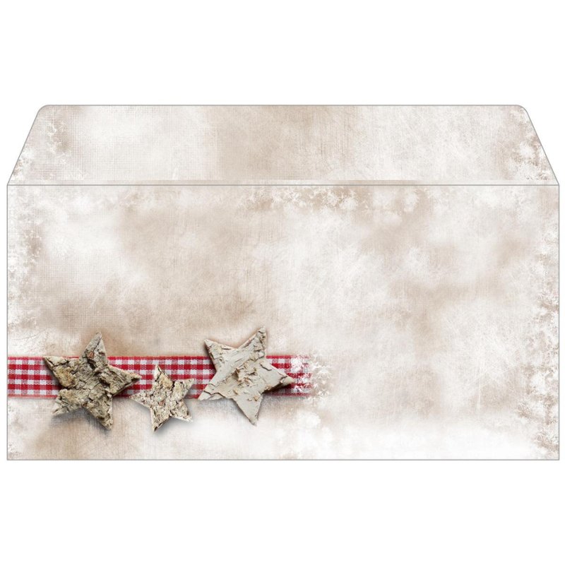 Sigel enveloppes de Noël Rustic White, DIN long, motif de branches de sapin, 25 pièces