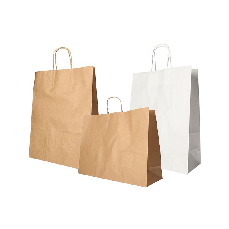 PAPSTAR sac en papier, 440 × 320 × 170 mm, marron, 25 pièces