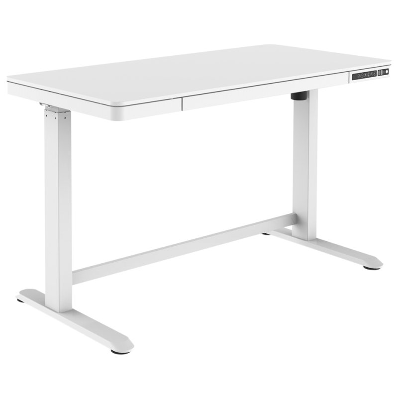 DIGITUS bureau assis-debout électrique, 1200 mm largeur, blanc, capacité 50 kg