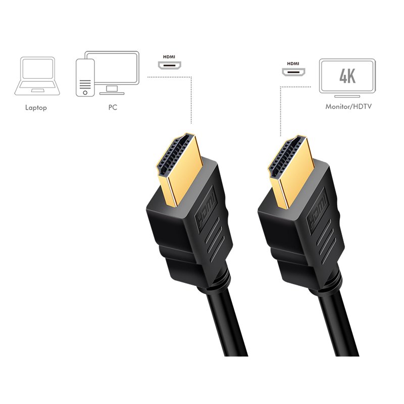 LogiLink Câble HDMI 2.0, noir, 1 mètre