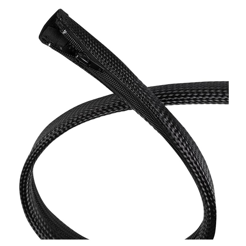 LogiLink goulotte de câbles avec fermeture éclair, blanc, 5,0 m, 30 mm