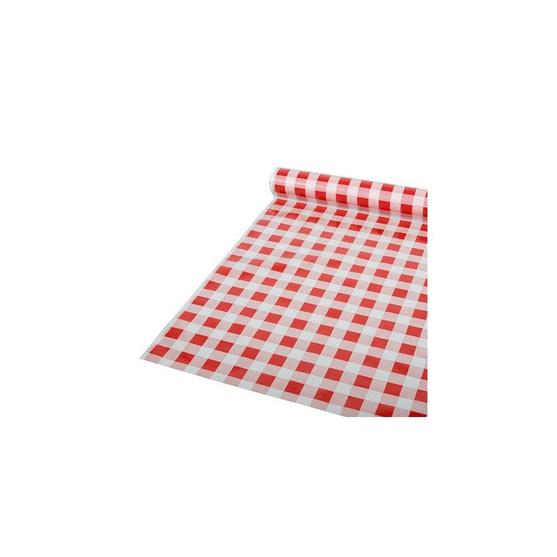 STARPAK nappe en film à carreaux Karo, rouge à carreaux, 800 mm × 50 m
