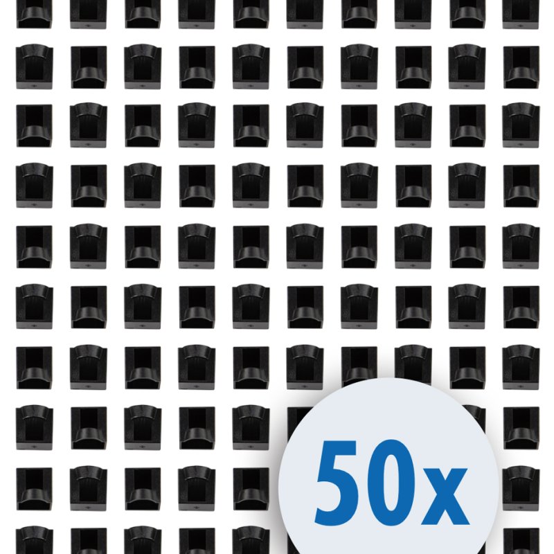 LogiLink Professional RJ45 dust protection caps, black, ABS plastic, 50 pieces