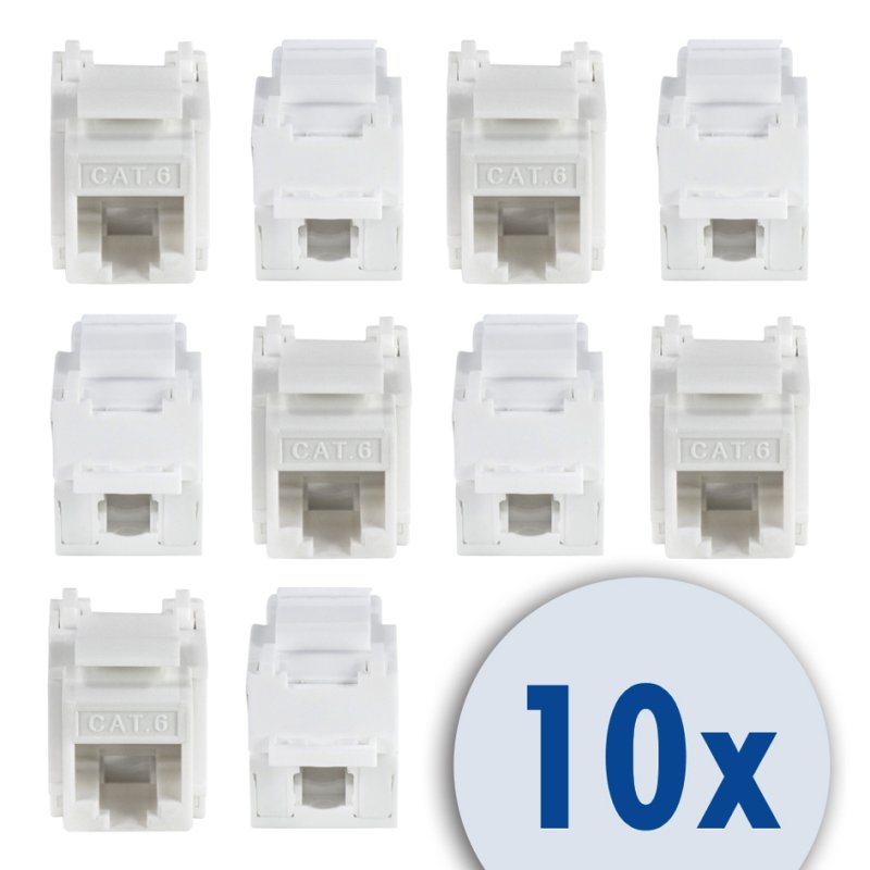 LoLi Keystone NK4056 module, unshielded, white, 10 pieces