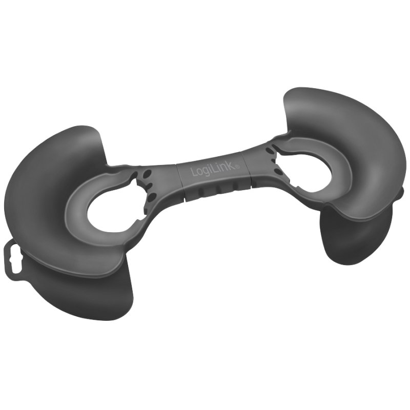 LogiLink cable reel, black, polypropylene