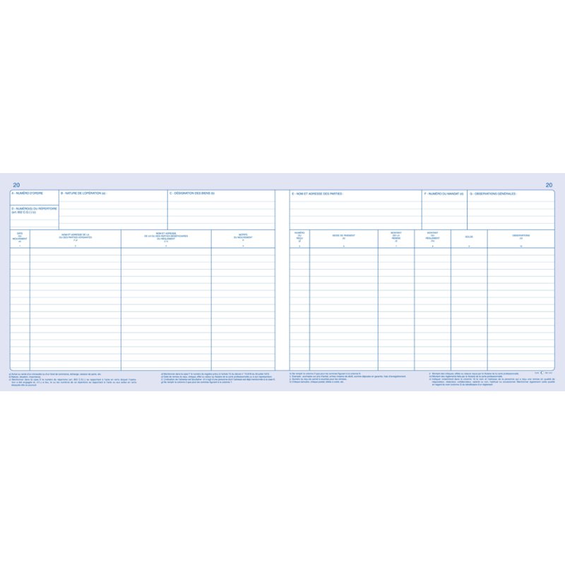 ELVE registre de transactions, 250×320 mm, 200 pages, couverture noire