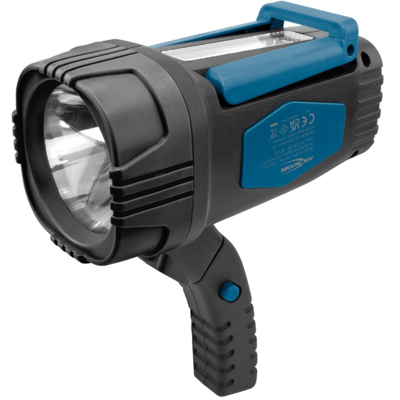 ANSMANN LED zaklamp HS230B, zwart/blauw, 210 lumen