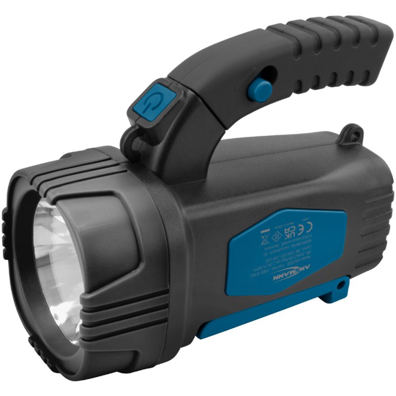ANSMANN LED zaklamp HS230B, zwart/blauw, 210 lumen