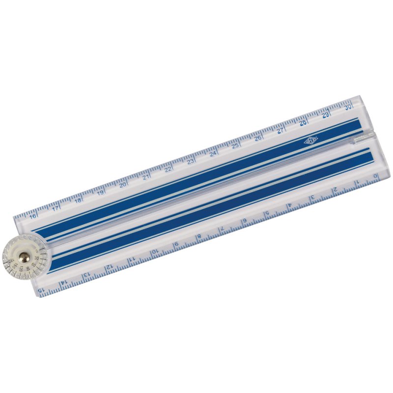 WEDO foldable ruler, transparent, plastic