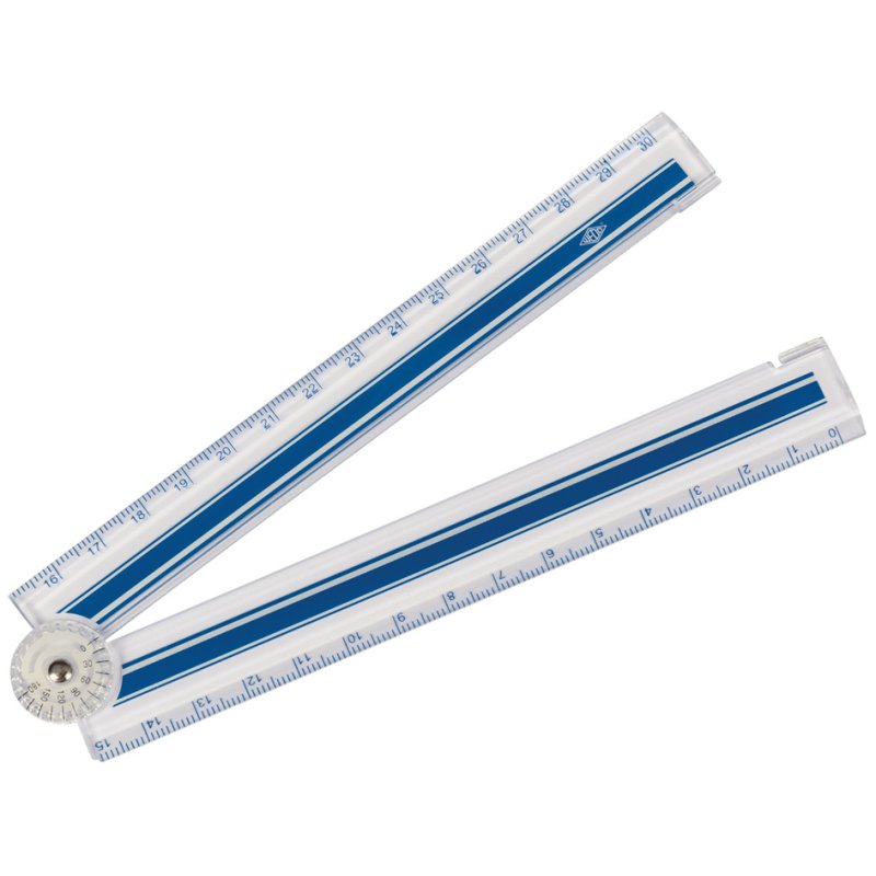 WEDO foldable ruler, transparent, plastic