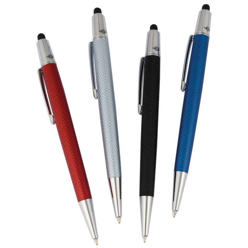 WEDO stylus 2-in-1 NEWBIE, stylet tactile avec stylo bille, couleurs métalliques, 16 pièces