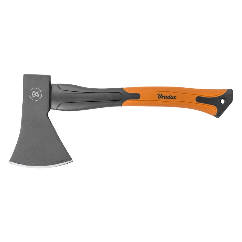 Bradas universele bijl, glasvezelsteel, grijs/oranje, 380 mm