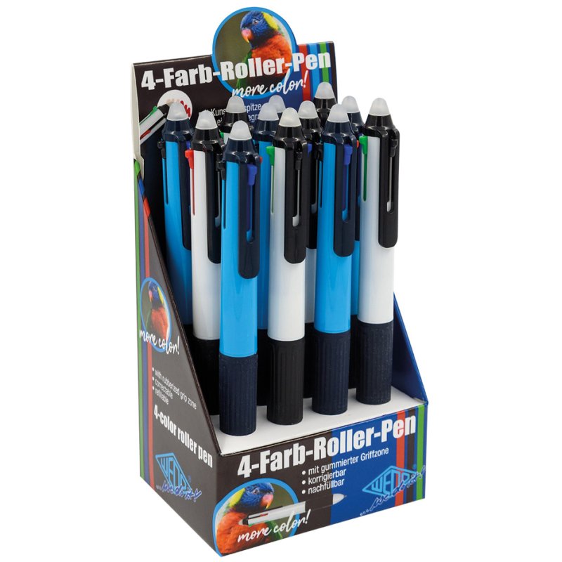 WEDO four-colour ballpoint pen, erasable, 12 pieces