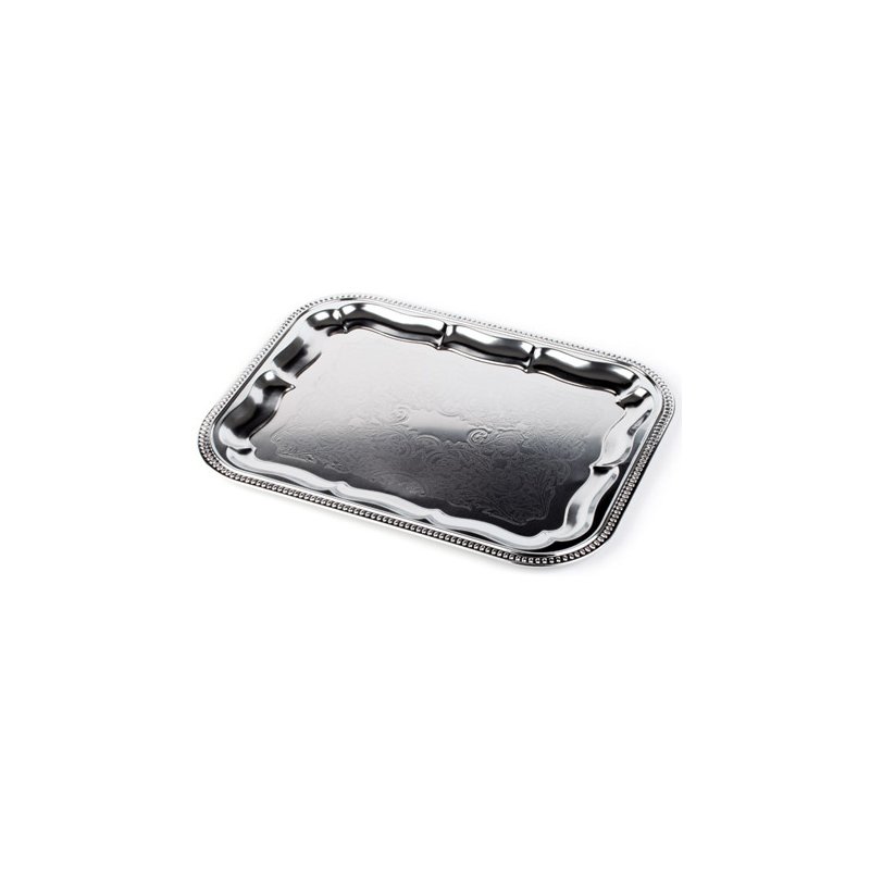 APS plateau de service rectangulaire, 410 × 310 mm, argent