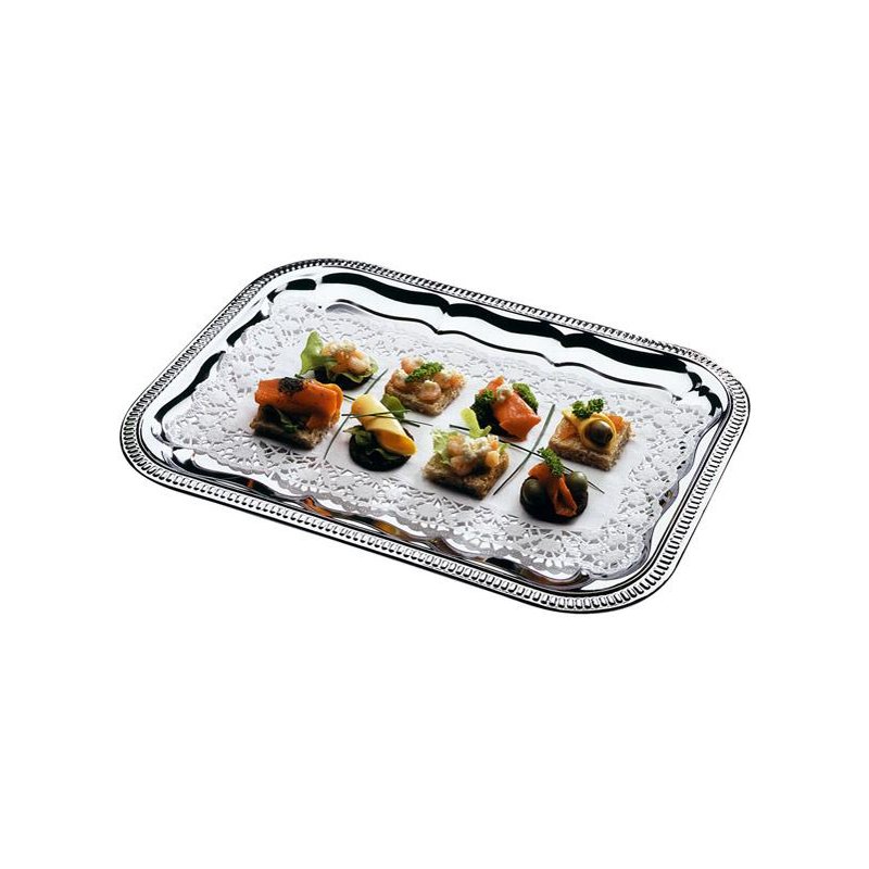 APS plateau de service rectangulaire, 410 × 310 mm, argent