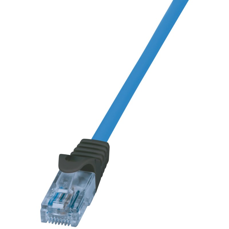 LogiLink Professional câble de brassage Cat.6A U/UTP, bleu, 1,0 m