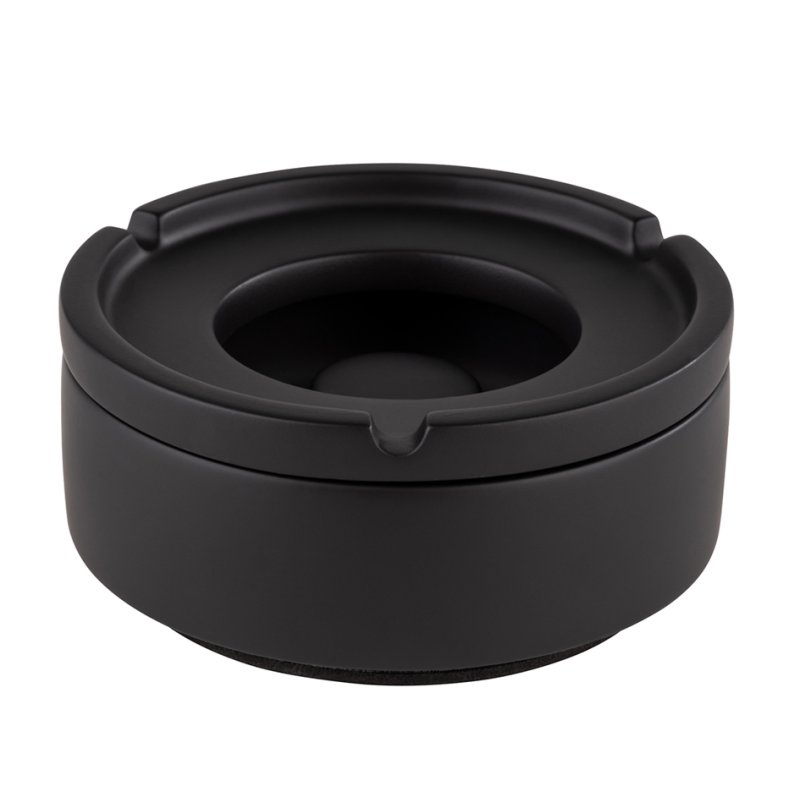 APS cendrier à vent ELEMENT, noir, béton, diamètre 105 mm