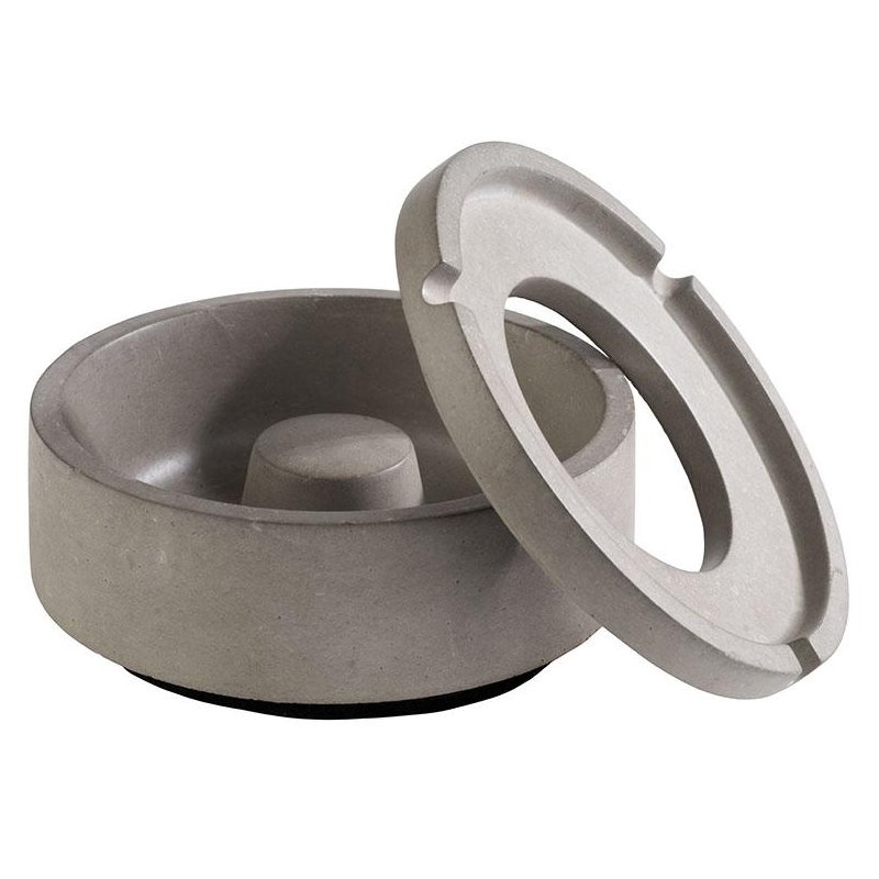 APS cendrier à vent ELEMENT, noir, béton, diamètre 105 mm