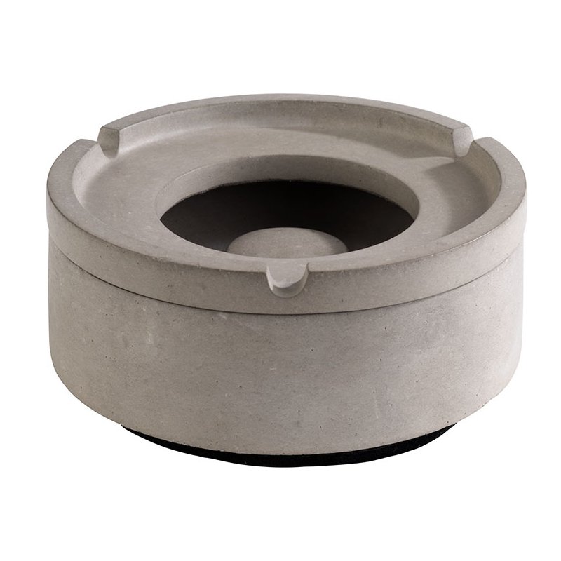 APS cendrier à vent ELEMENT, noir, béton, diamètre 105 mm