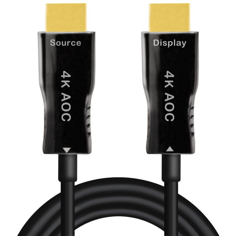 LogiLink HDMI fibre optic cable, active optical, black