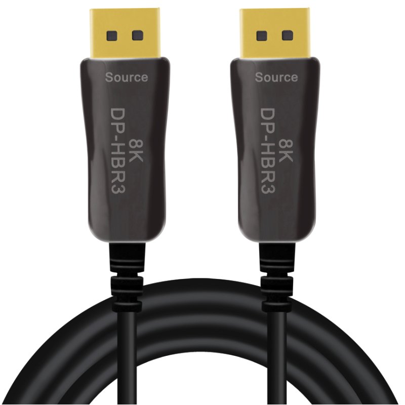 LogiLink DisplayPort AOC hybrid fibre optic cable, 8K/60Hz, black, 20 m