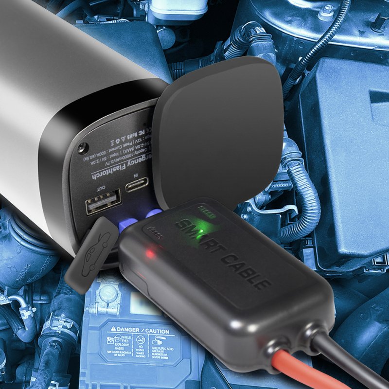LogiLink batterie externe avec démarreur, 10.000 mAh, gris métal, 300A courant de démarrage