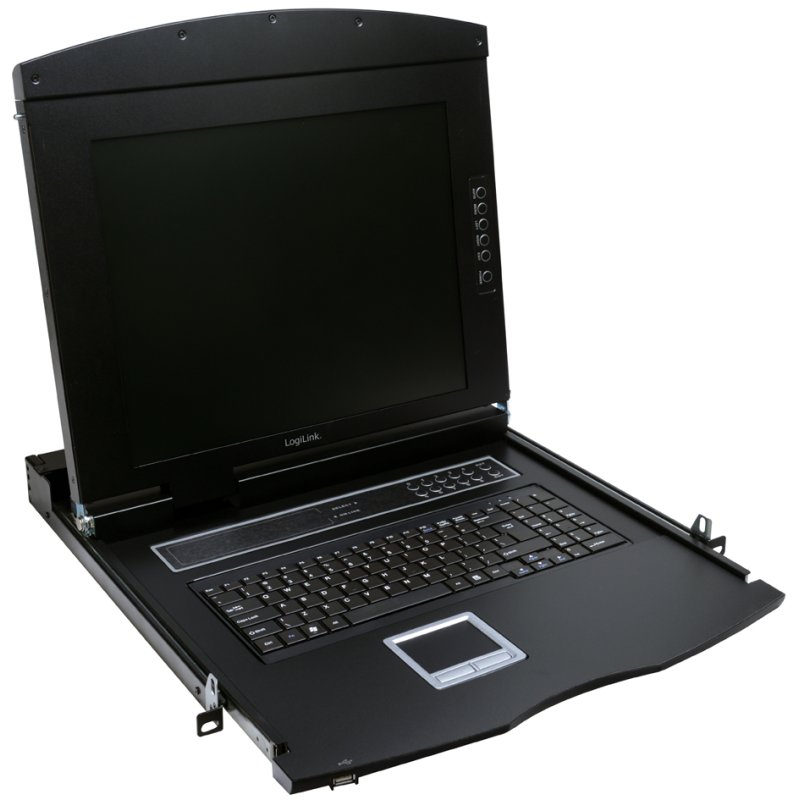 LogiLink Professional LCD KVM console, 17 inch, Full HD 1920×1080, black