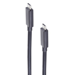 shiverpeaks USB 4.0 kabel USB-C naar USB-C, zwart, 0,25 m, 40 Gbit/s