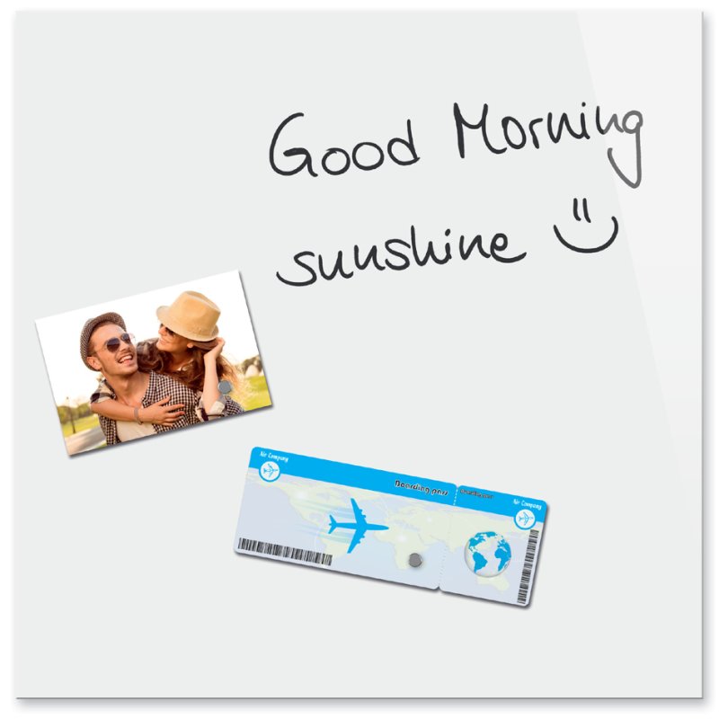 Be!Board glazen magneetbord, 450×450 mm, bessenkleur