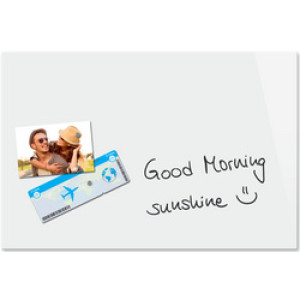 Be!Board glazen magneetbord, 600 x 400 mm, wit