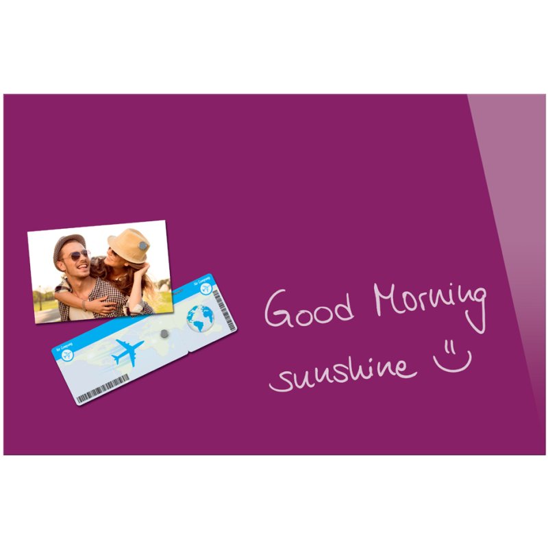 Be!Board glazen magneetbord, 600 x 400 mm, wit