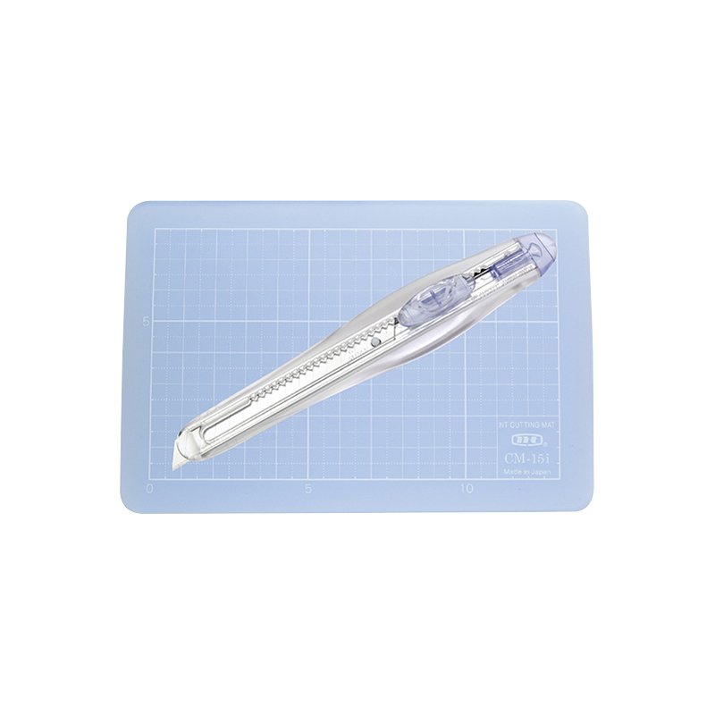 NT Cutter blade and cutting mat set AM350P pink, 9 mm blade, 100×150 mm