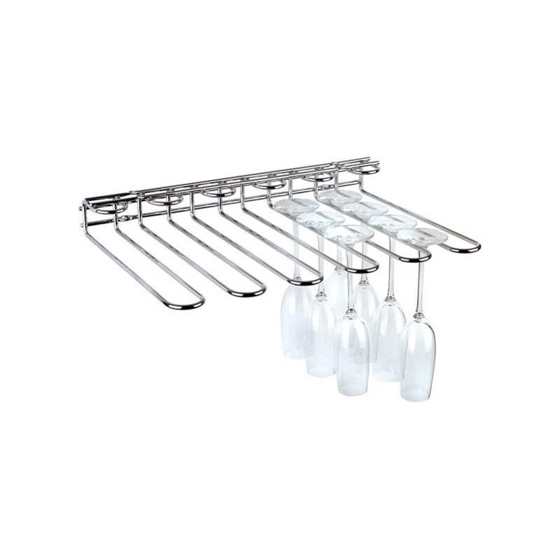 APS porte-verre, argent, métal chromé, 20 verres, 450×320×60 mm