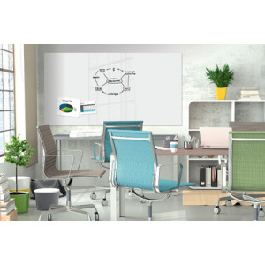 Be!Board glasmagneetbord B1700, 2400×1200 mm, wit