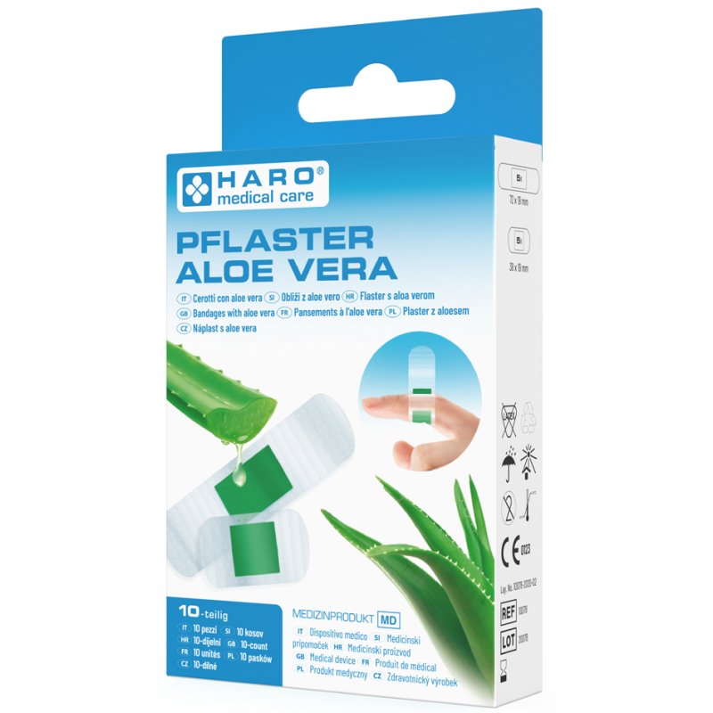 HARO pansements Aloe Vera, transparent, 10 pièces