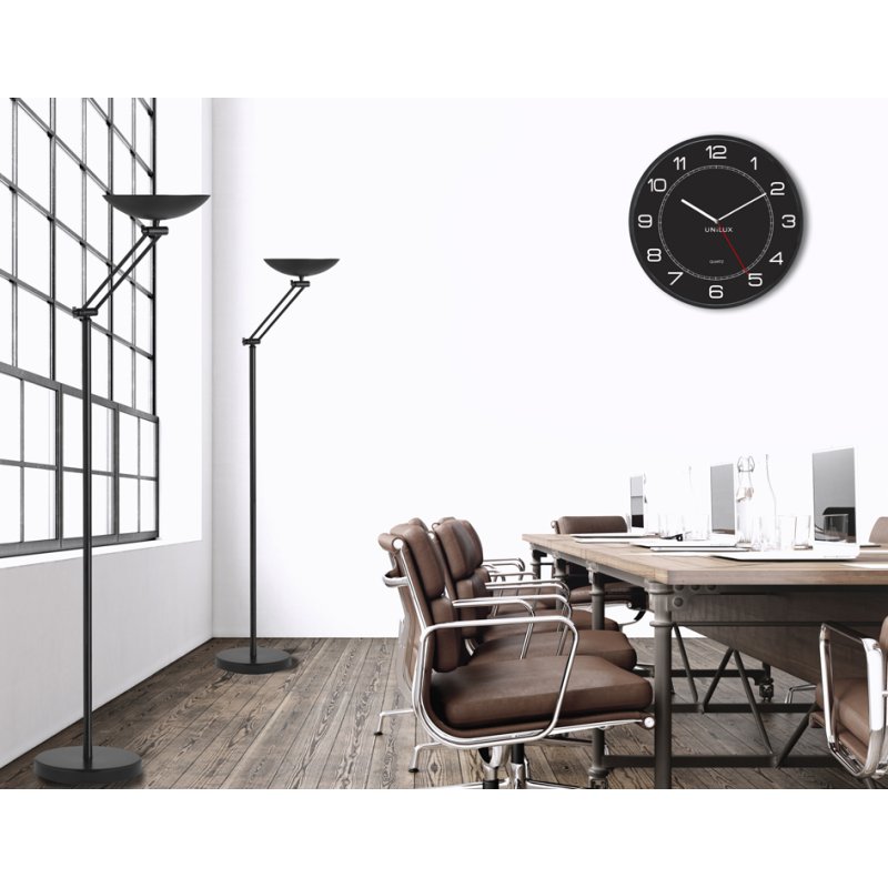 UNiLUX Lampadaire LED DELY 2.0 articulé, gris métal, 24W, dimmable