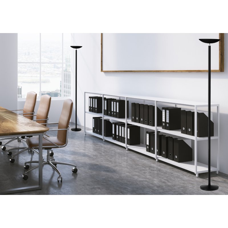 UNiLUX Lampadaire LED FIRST, gris métallisé, 24W, 2400 lumens