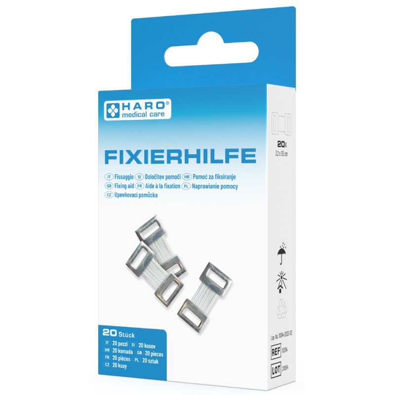 HARO verbandklemmen fixatiehulp, 32×15 mm, elastisch materiaal, 20 stuks