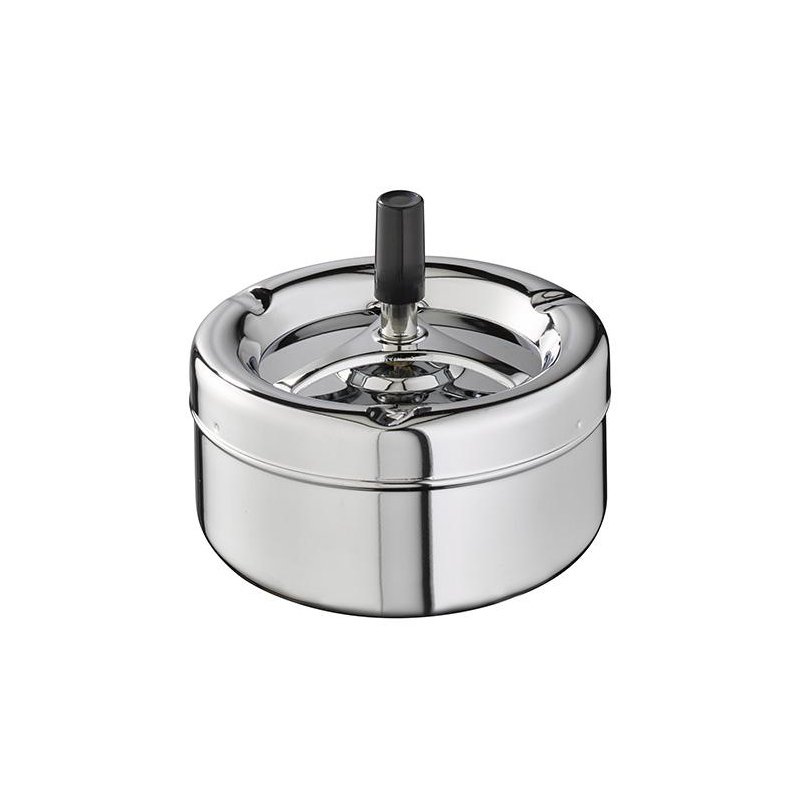 APS cendrier rotatif PUSH, argent, mécanisme rotatif, 130 mm