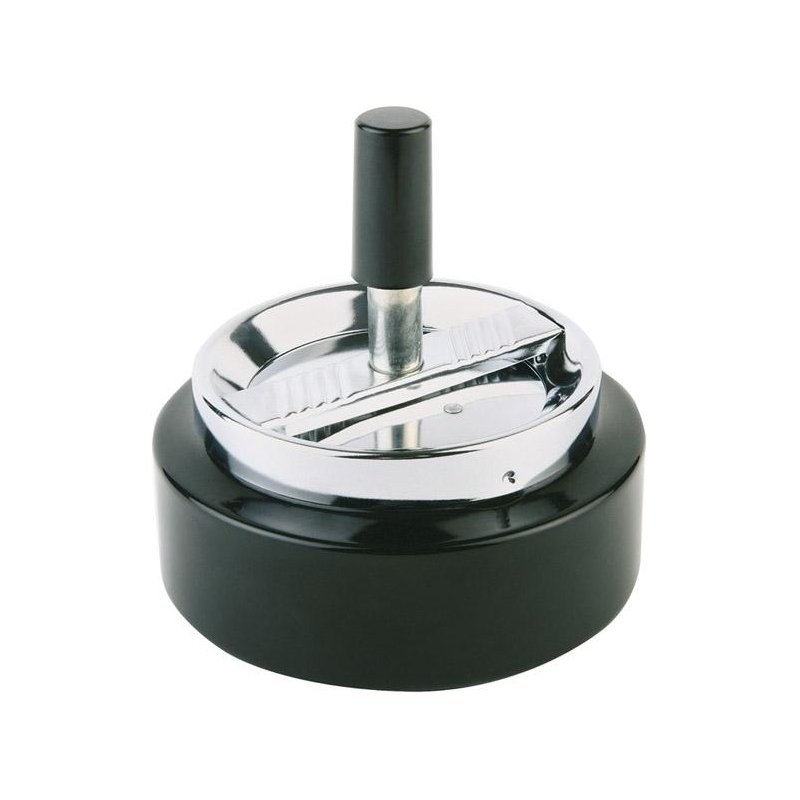 APS cendrier rotatif PUSH, argent, mécanisme rotatif, 130 mm